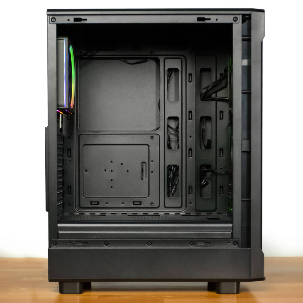 Kolink AM2 ARGB PC Case, Midi-Tower, ATX, Tempered Glass – includes 4x 120mm fans, black : image 6
