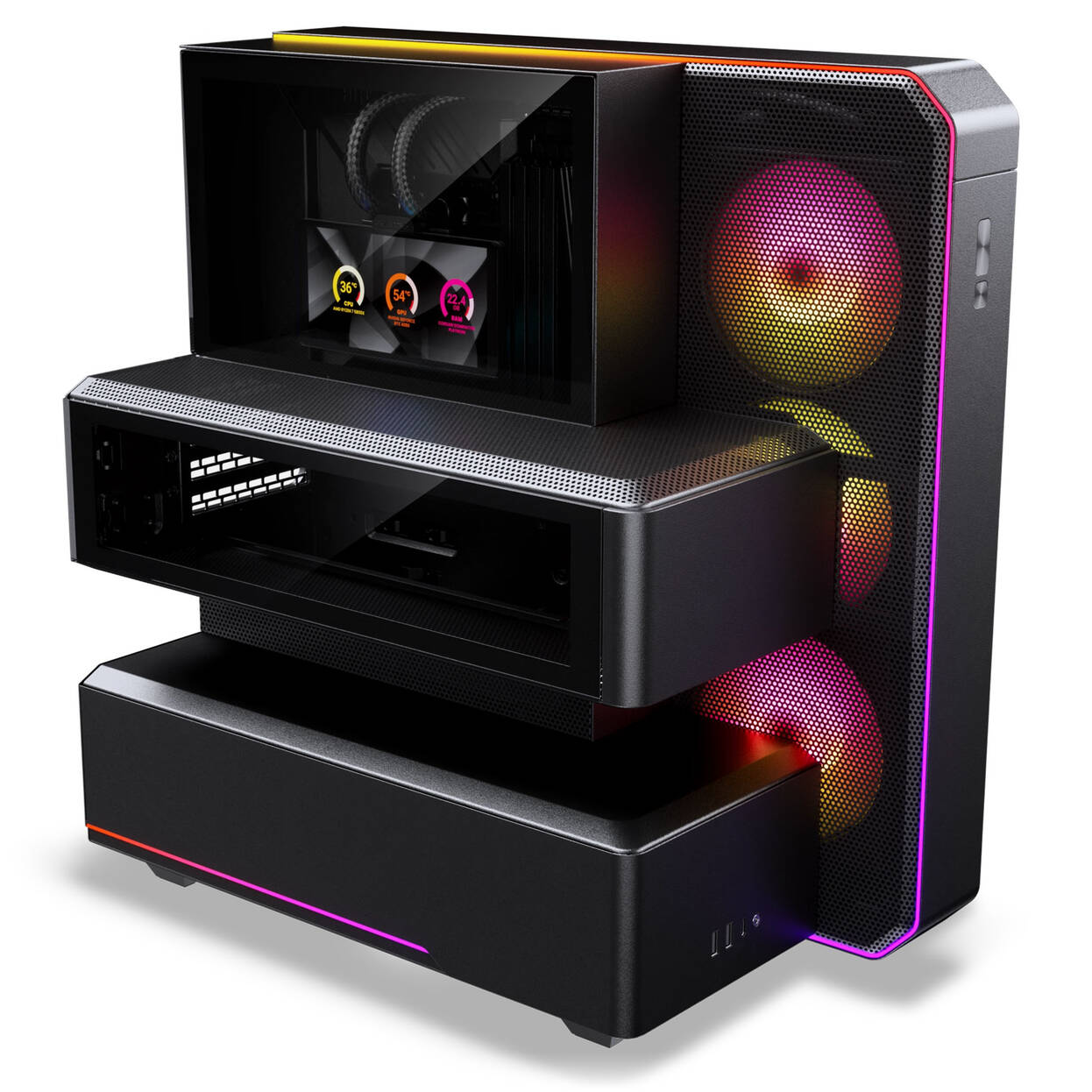 PHANTEKS EX5 MAX Midi Tower, ATX, inc. S25 360 ARGB All-in-One Liquid Cooler - Black : image 2