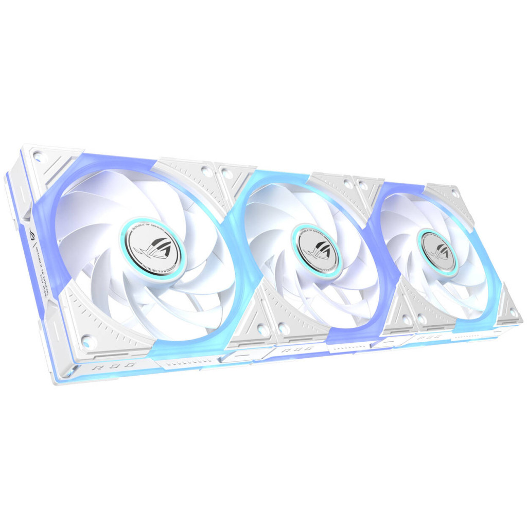ASUS ROG Eurux GR120 ARGB PWM Fan – Reverse Blade, 3-Pack, White : image 2