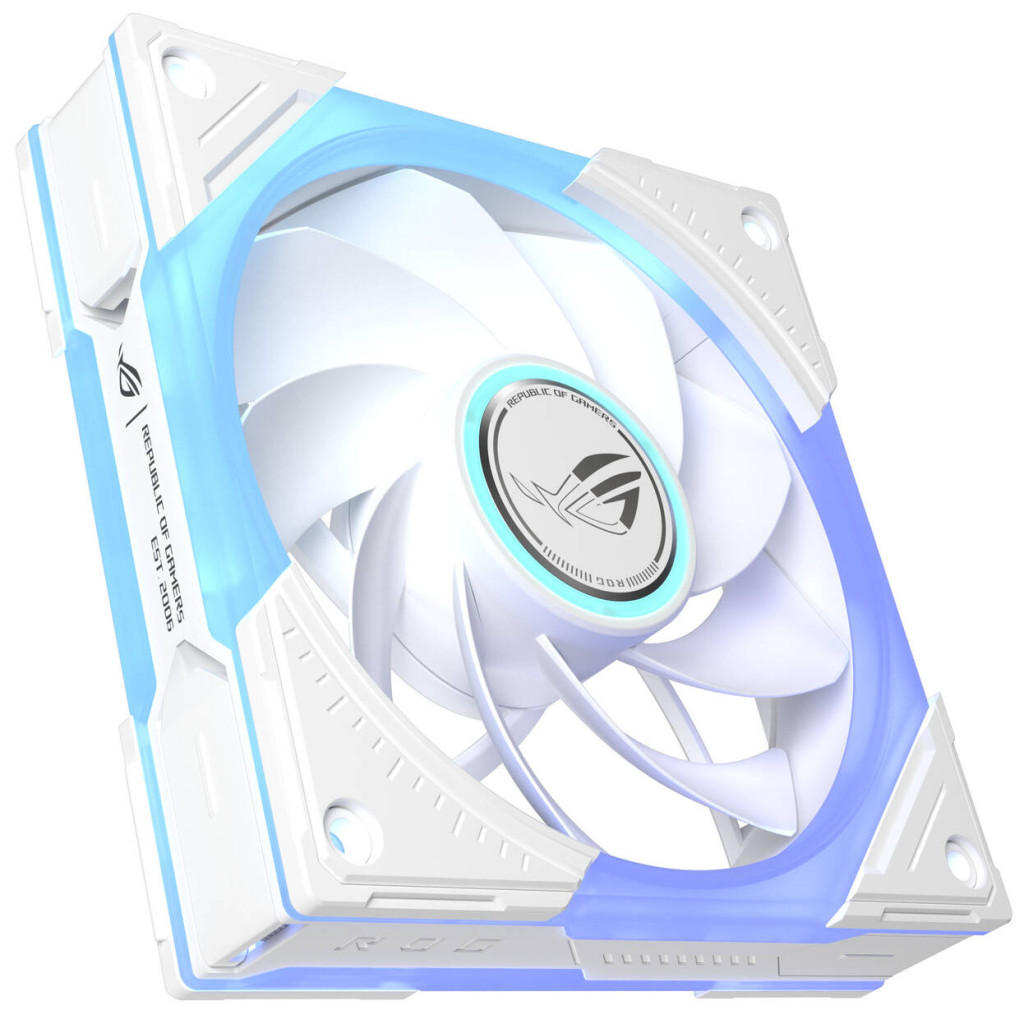 ASUS ROG Eurux GR120 ARGB PWM Fan – Reverse Blade, 3-Pack, White : image 6