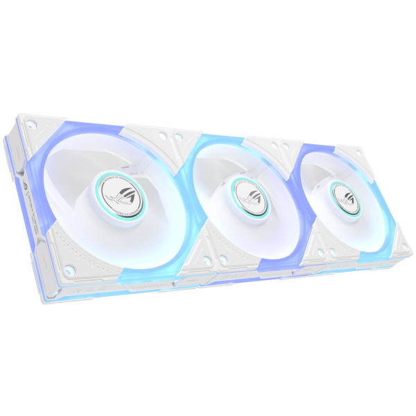 ASUS ROG Eurux GR120 ARGB PWM Fan – Reverse Blade, 3-Pack, White