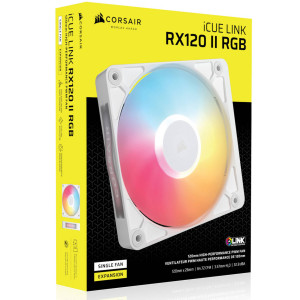 CORSAIR iCUE LINK RX120 II RGB PWM Fan, 120 mm, 2,100 RPM - White : image 6