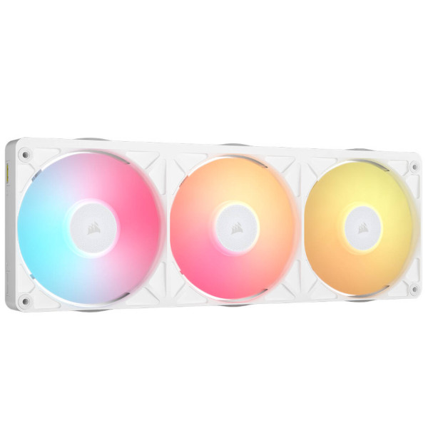 CORSAIR iCUE LINK RX360 II Unified Frame RGB Triple-Fan PWM Fan, 2,100 RPM – White