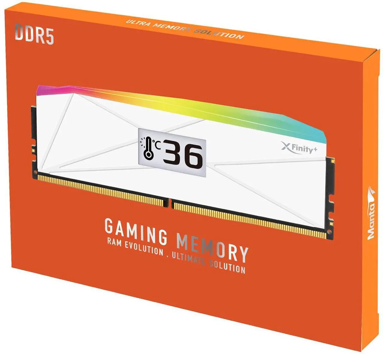 V-Color Manta XFinity+ aRGB DDR5-6000 RAM, CL28, XMP/EXPO - 32 GB Dual Kit, white : image 3