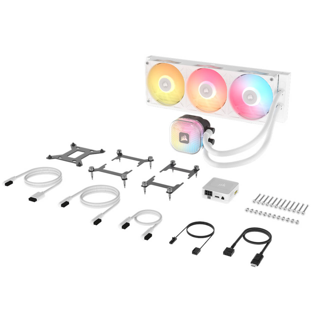 CORSAIR iCUE LINK TITAN 360 RX RGB CPU Water Cooler, 360 mm, RGB, iCUE LINK - white : image 7