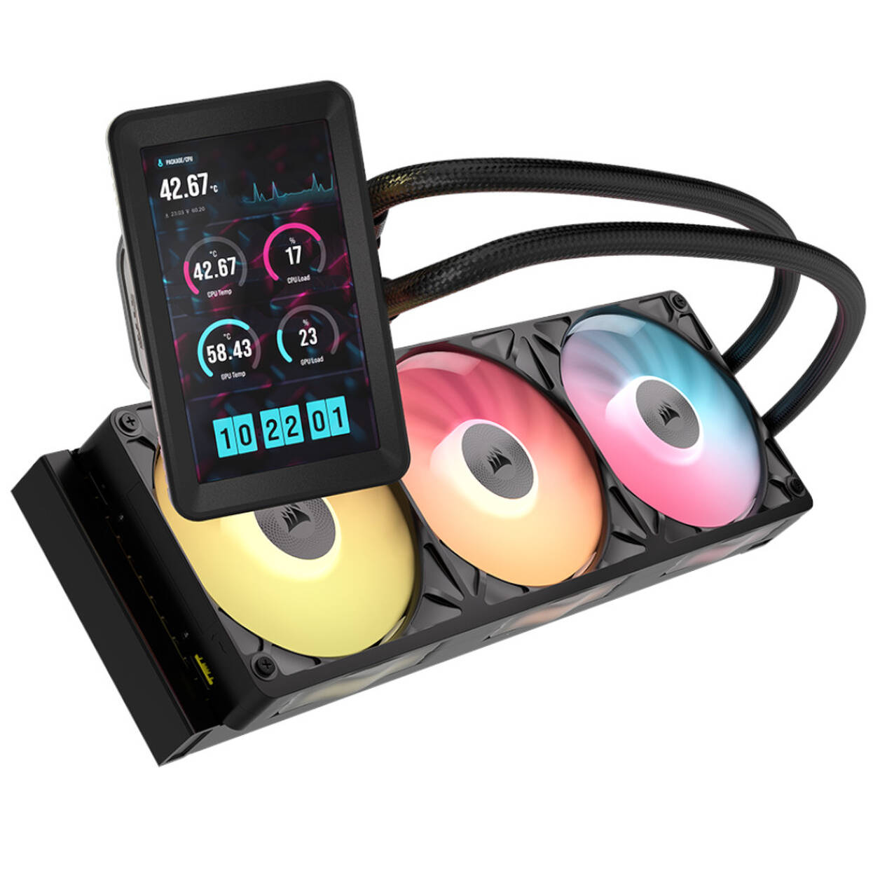 CORSAIR iCUE LINK TITAN 360 RX LCD AiO Liquid Cooler, 360 mm, RGB - Black : image 2