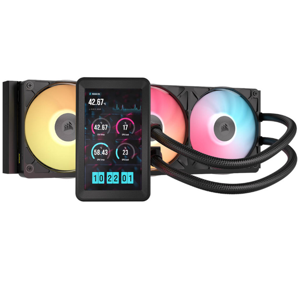 CORSAIR iCUE LINK TITAN 360 RX LCD AiO Liquid Cooler, 360 mm, RGB - Black : image 1