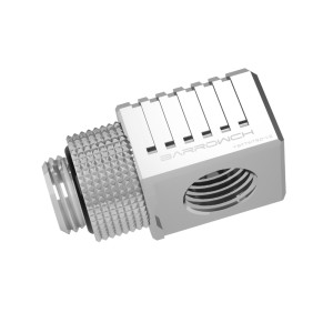 BarrowCH G1/4 Limited Edition Male Rotary, 90 Degree Female Angle - Shiny Silver
