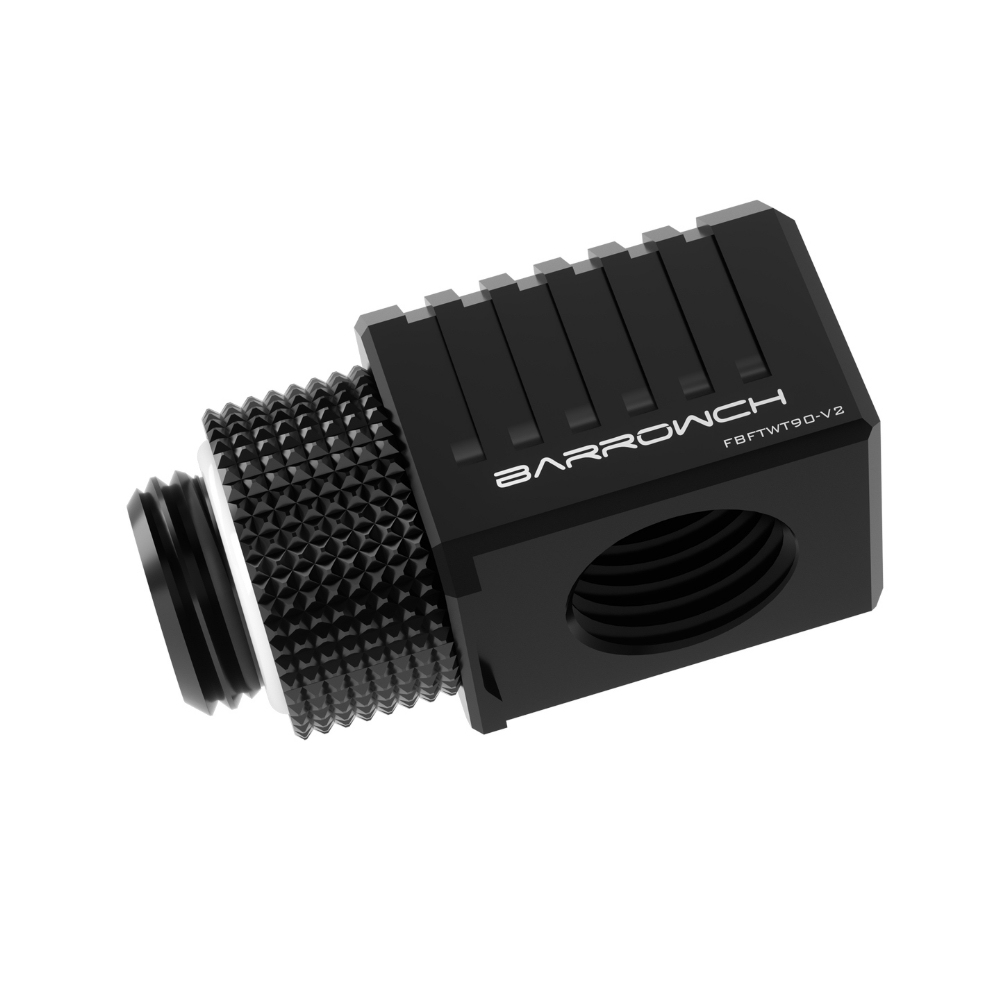 BarrowCH G1/4 Limited Edition Male Rotary, 90 Degree Female Angle - Matt Black