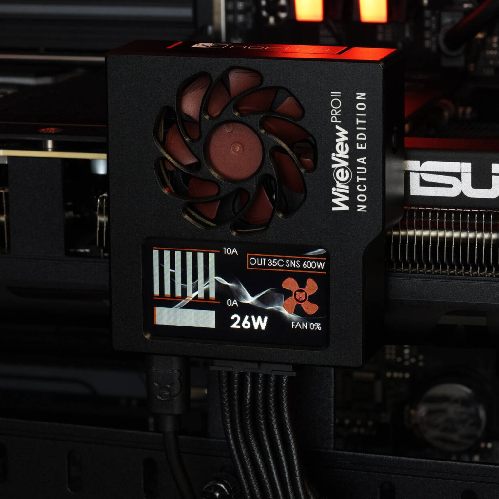 Thermal Grizzly WireView Pro II GPU Noctua Edition, 12V-2x6, TFT-IPS – Black, Reversed : image 3