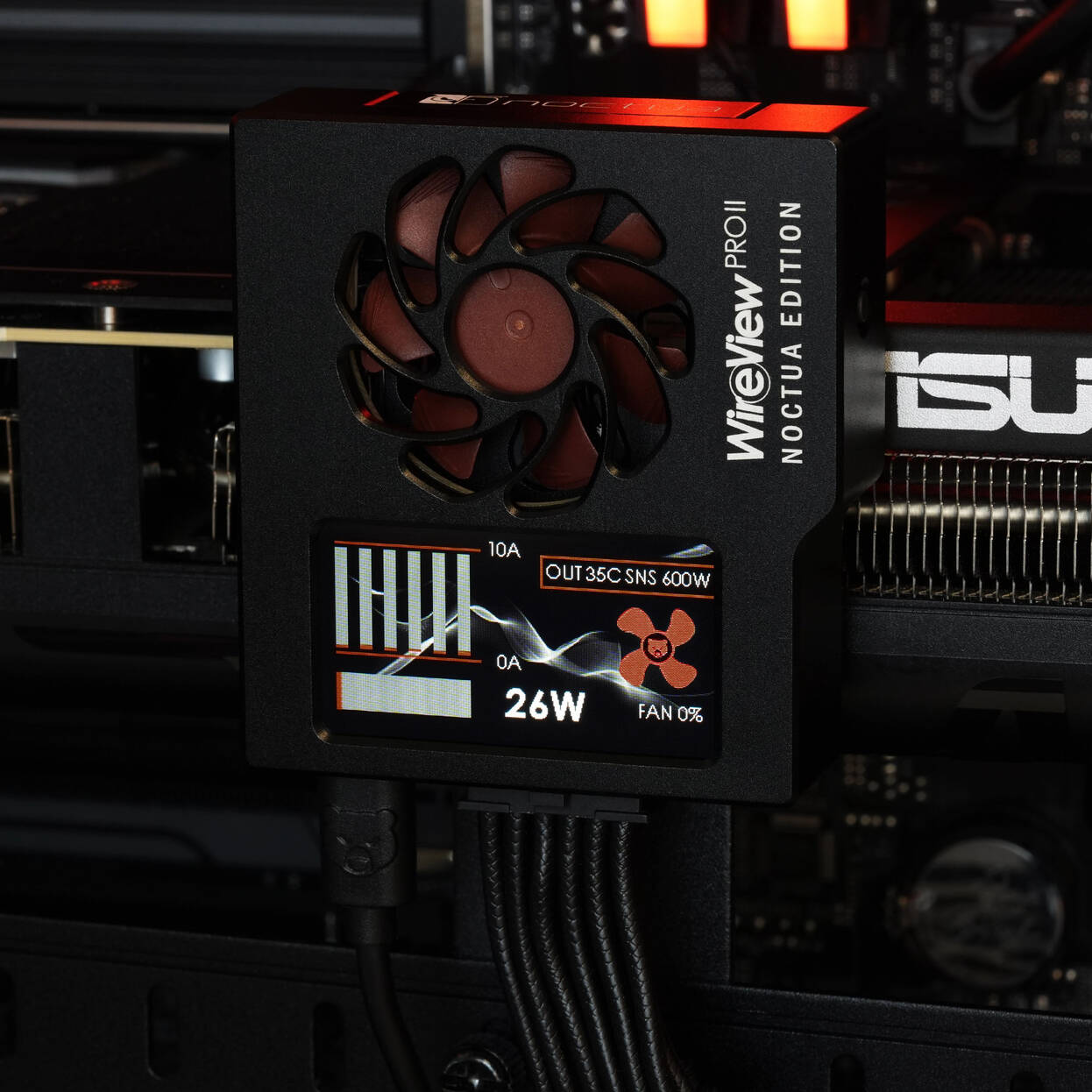 Thermal Grizzly WireView Pro II GPU Noctua Edition, 12V-2x6, TFT-IPS – Black, Reversed : image 3