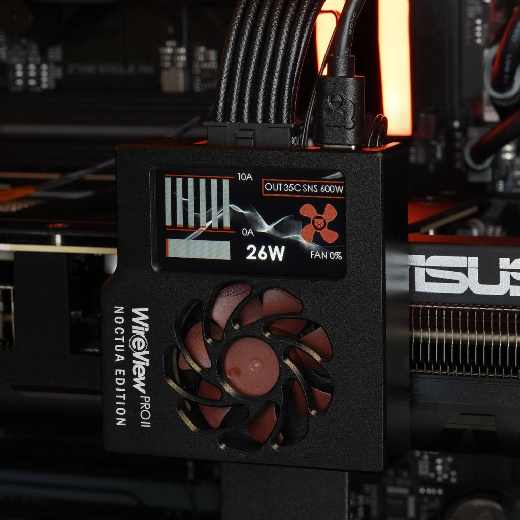 Thermal Grizzly WireView Pro II GPU Noctua Edition, 12V-2x6, TFT-IPS – Black, Reversed : image 4