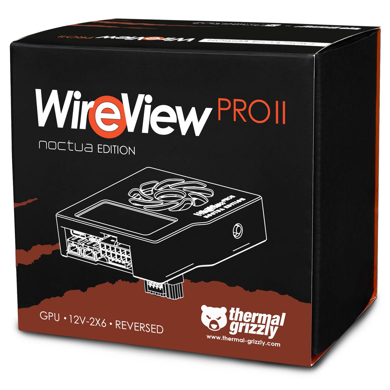 Thermal Grizzly WireView Pro II GPU Noctua Edition, 12V-2x6, TFT-IPS – Black, Reversed : image 10