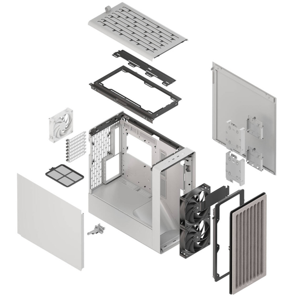 HAVN BF 360 Flow Solid PC Case, Midi-Tower, E-ATX - White