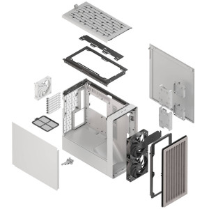 HAVN BF 360 Flow Solid PC Case, Midi-Tower, E-ATX - White