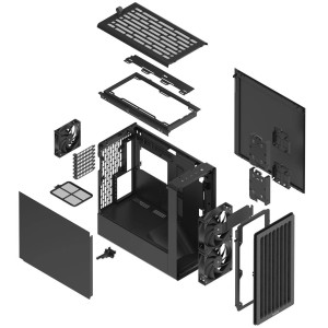 HAVN BF 360 Flow Solid PC Case, Midi-Tower, E-ATX - Black