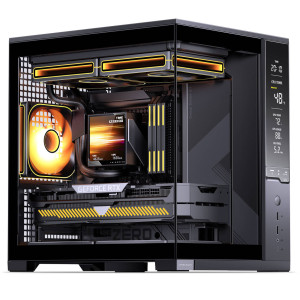 Jonsbo D34 PC Case with Digital Display, mATX, Tempered Glass Mini Tower - Black : image 5