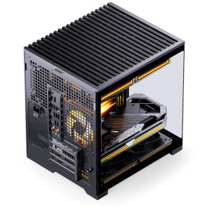 Jonsbo D34 PC Case with Digital Display, mATX, Tempered Glass Mini Tower - Black : image 10