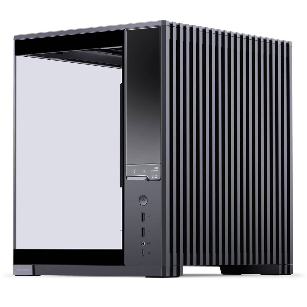 Jonsbo D34 PC Case with Digital Display, mATX, Tempered Glass Mini Tower - Black : image 3