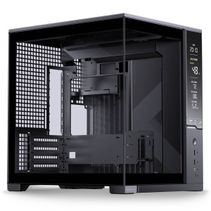 Jonsbo D34 PC Case with Digital Display, mATX, Tempered Glass Mini Tower - Black : image 1