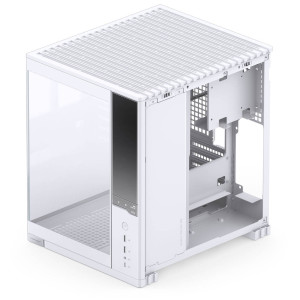 Jonsbo D34 PC Case with Digital Display, mATX, Tempered Glass Mini Tower - White : image 9