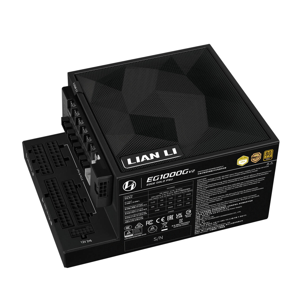 Lian Li EDGE Gold V2 Power Supply with EDGE Hub V2 - black, 1,000W