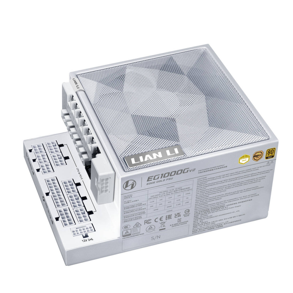 Lian Li EDGE Gold V2 Power Supply with EDGE Hub V2 - White, 1,000W