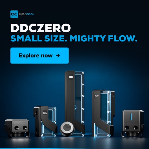 Alphacool DDCzero pumps, pump top and reservoirs