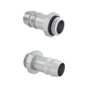 Barrow G1/4 Commercial Grade 10mm (3/8") Stainless Steel Barb Fitting (2 Pack) - Silver