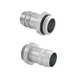 Barrow G3/8 Commercial Grade 12.7mm (1/2") Stainless Steel Barb Fitting (2 Pack) - Silver