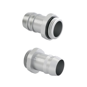 Barrow G3/8 Commercial Grade 12.7mm (1/2") Stainless Steel Barb Fitting (2 Pack) - Silver