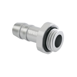 Barrow G1/4 Commercial Grade 7.6mm (5/16") Stainless Steel Barb Fitting (2 Pack) - Silver