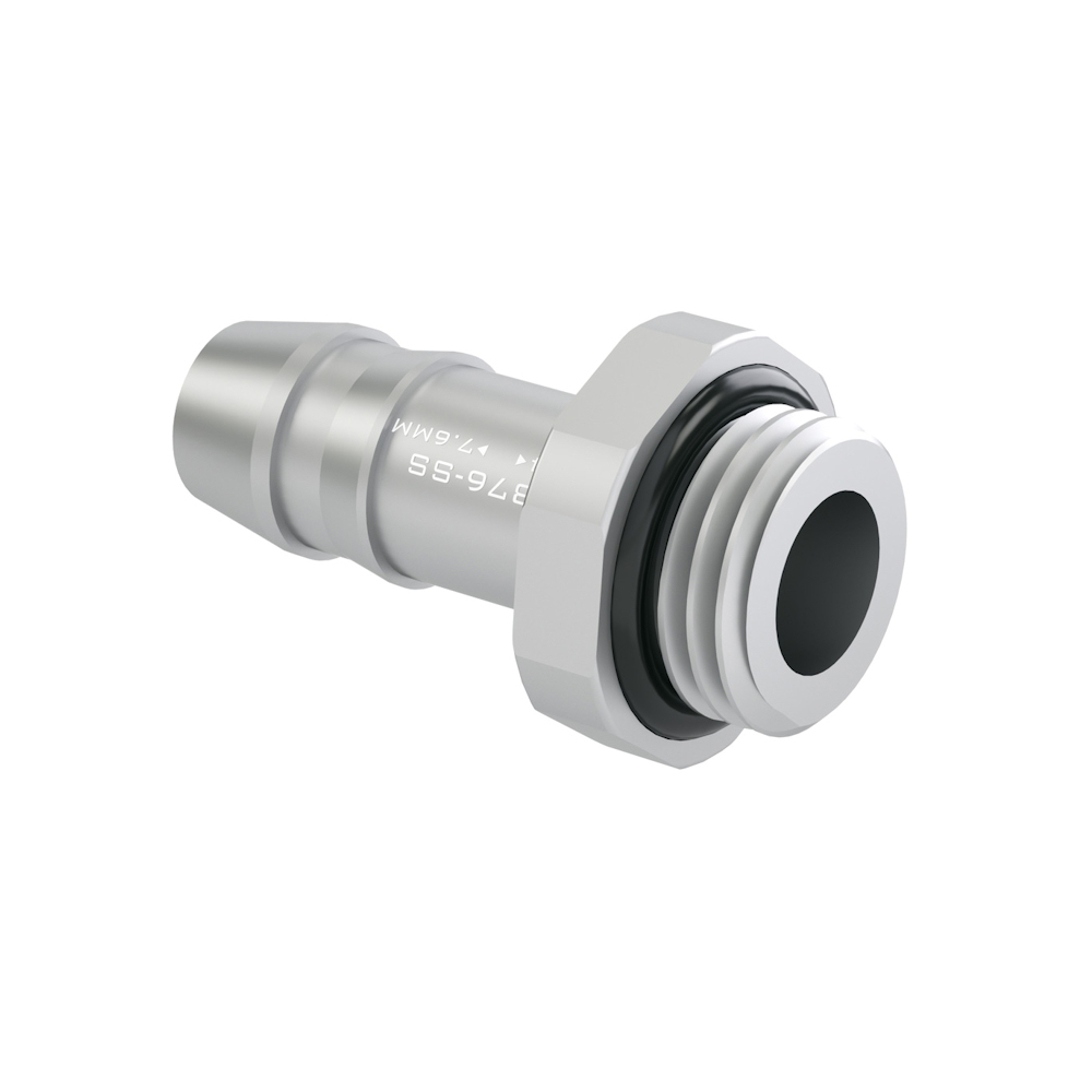 Barrow G1/4 Commercial Grade 7.6mm (5/16") Stainless Steel Barb Fitting (2 Pack) - Silver