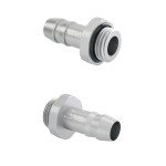 Barrow G1/4 Commercial Grade 7.6mm (5/16") Stainless Steel Barb Fitting (2 Pack) - Silver