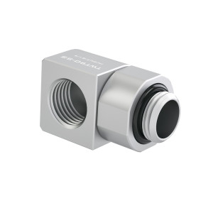 Barrow G1/4 Commercial Grade 90 Degree Stainless Steel, Male / Female Rotary - Silver