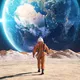 Spaceman on moon